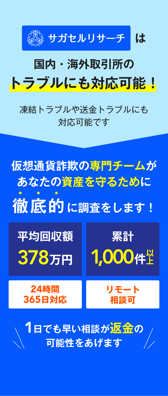 24時間対応の仮想通貨詐欺相談ダイヤルを紹介するサイドバナー